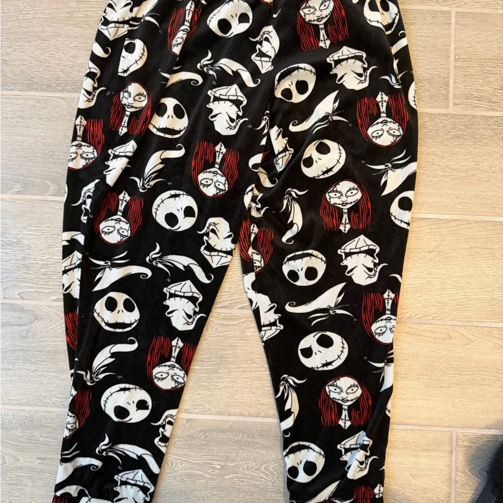 Disney The Nightmare Before Christmas Jack Skellington Sally Pajama Pants Size M - Picture 5 of 5